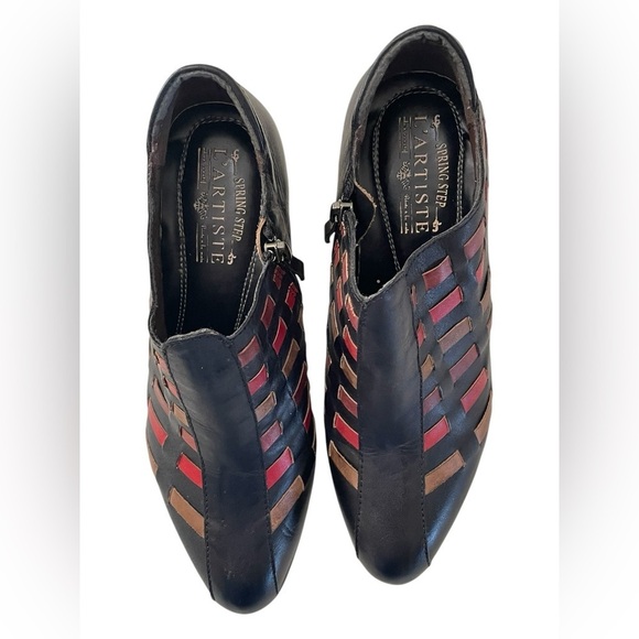 L’Artiste by Spring Step Brilliance Pump multi color leather woven unique - Picture 9 of 16